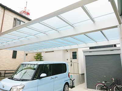 カーポート設置工事|雨や日差しから愛車を守る外構工事(津市)